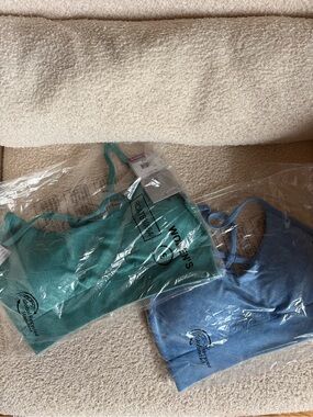 Ribbed Scoop Neck Bralette - Teal & Periwinkle